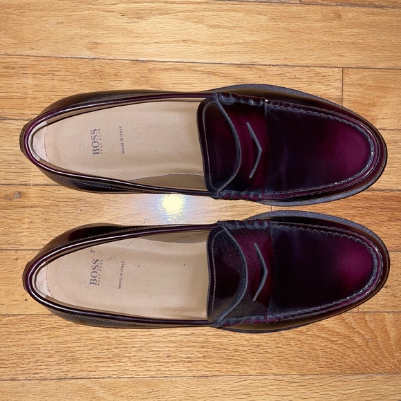 Brand New Men’s BOSS PENNY-TRIM LOAFERS IN BRUSH-OFF LEATHER - Picture 3 of 10
